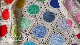 How to Crochet a Polka Dot Square ❤️ [upl. by Chinua478]