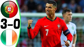 Portugal vs Ireland 30  RONALDO DOUBLE  All Goals and Highlights 2024 [upl. by Holton]