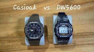 Is one better Casioak GA2100 vs OG DW5600 [upl. by Akerley]