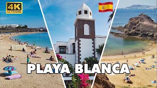 Playa Blanca Lanzarote Canary Islands Spain ► FULL TOUR 4K ► [upl. by Kalvin]