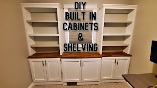 DIY Built in cabinets and shelving for home office [upl. by Kerianne196]