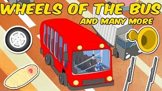 Wheels On The Bus  Fun Kids Nursery Rhymes Compilation [upl. by Salchunas]