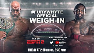 Tyson Fury vs Dillian Whyte  OFFICAL WEIGHIN [upl. by Nnaharas]