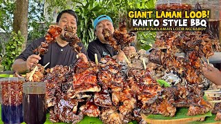 Giant quotLAMAN LOOB ng BABOYquot Kanto Style BBQ  Taba Tumbong Puso Bulaklak Baga Atay [upl. by Neruat]