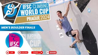 Mens Boulder Final IFSC Climbing World Cup Prague 2024  Very tricky routes in the final climbing [upl. by Pain78]