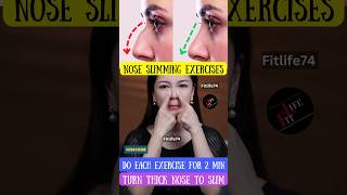 Nose Slimming Exercises  Nose Transformation faceyoga facialyoga yoga nose facelift shorts [upl. by Brower]