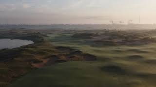 Drone Flyover of Yangtze Dunes World Top 100 Golf Course Shanghai China [upl. by Eznyl56]