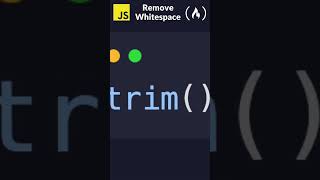 Remove Whitespace in JavaScript [upl. by Watanabe405]