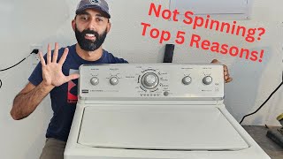 Top 5 Reasons Why Your MaytagWhirlpool Washer Is Not Spinning [upl. by Annauqaj]