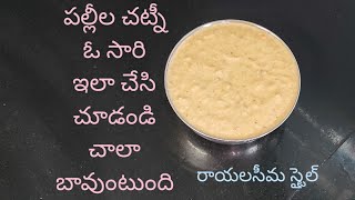 spicy rayalaseema style palli chutneyపల్లీల చట్నీ ఓ సారి ఇలా చేసి చూడండి భలేగా ఉంటుంది [upl. by Ezri]