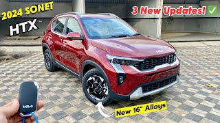 New 3 Updates More VFM 🔥   New 2024 Kia Sonet HTX [upl. by Anade]