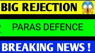 PARAS DEFENCE SHARE LATEST NEWS TODAYPARAS DEFENCE SHARE TARGETPARAS DEFENCE SHARE ANALYSIS [upl. by Belcher]