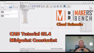 CAD Tutorial 024 Midpoint Constraint [upl. by Etnomed]