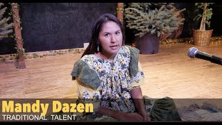 20202021 Miss White Mountain Apache Queen Pageant Introduces Mandy Dazen  Traditional Talent [upl. by Nylareg]