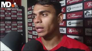 Liga Deportiva Alajuelense vs Sporting FC Aarón Suárez en entrevista [upl. by Golliner111]