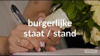 NT2 wat is burgerlijke standstaat [upl. by Bittner]