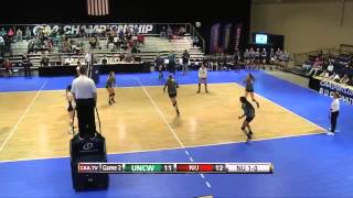 2013 CAAChamps Volleyball Semifinals  2 Northeastern 3 3 UNCW 0 [upl. by Ellehs]