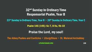 32nd Sunday in Ordinary Time Responsorial Psalm Year B APC  LiturgyShare  Meinrad [upl. by Jany]