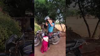 papa wala halmet ⛑️ Ghar par hi bhul gye 😄😇funny shorts trending [upl. by Ecirtemed]