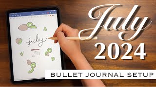 July 2024 Digital Bullet Journal Setup  Plan with Me [upl. by Sylvie]