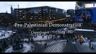 ProPalestinian Demonstration in Copenhagen  January 7th 2024 [upl. by Ikceb]