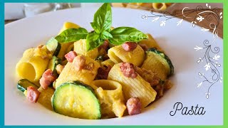 PASTA ZUCCHINE PANCETTA ROBIOLA E ZAFFERANO [upl. by Zsa]