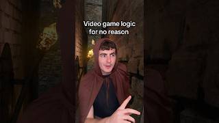 Video game logic for no reason 😂 comedy videogames skyrim residentevil fallout [upl. by Adidnac]