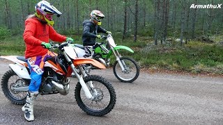 KTM SX250 vs Kawasaki KX250 [upl. by Mundford503]