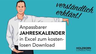 Excel Jahreskalender 2019 und weitere Jahre inkl Ferien Feiertagen und Geburtstagen zum Download [upl. by Ahtekahs]