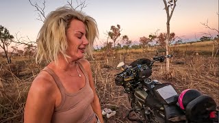 No water no food no fuel motorbike tyre is flat deep into the Gibb River [upl. by Lanam]