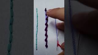 Straight line with modification beautifulhandembroideryflowerdesign handembroidery art [upl. by Ecnerol]