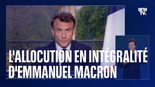 Le discours en intégralité dEmmanuel Macron [upl. by Aneetsirhc921]