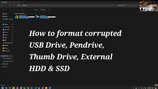 How to format corrupted USB Drive Thumb drive External HDD and SSD [upl. by Drof]