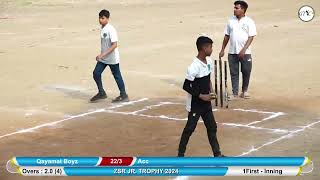 QAYAMAT VS ACC MATCH AT ZSR JR TROPHY 2024 [upl. by Cristi]