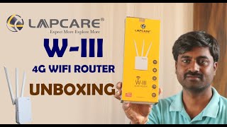 LAPCARE WIII 4G WIFI ROUTER UNBOXING  VivekTechyd5h [upl. by Ateuqram]