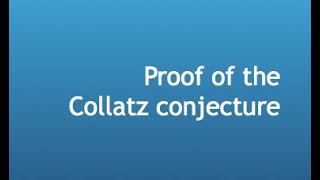 I Proved the Collatz Conjecture [upl. by Eeleak]