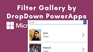 Filter Gallery by DropDown PowerApps  PowerApps Gallery Filter  Gallery Filter using Dropdown [upl. by Leffert]