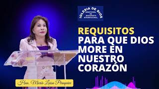 Requisitos para que Dios more en nuestro corazón  Hna María Luisa Piraquive  IDMJI [upl. by Leahcar711]