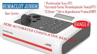 Humaclot Junior  SemiAutomated Coagulation Analyzer Operating Full details [upl. by Jonis]