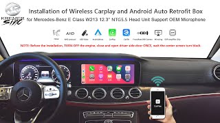 Wireless Carplay amp Android Auto Retrofit Box for Mercedes Benz E Class W213 123quot NTG50 2019 Model [upl. by Eikcaj200]