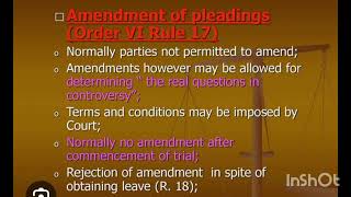 AMENDMENT OF PLEADING ORDER6 RULE 17  CPC [upl. by Yetah]