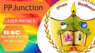 HeNe laser Principle construction and working of HeNe laserLaser PhysicsBSc3rd year 6th sem [upl. by Eirased]