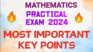 MATHEMATICS PRACTICAL EXAMINATION SPECIALMOST IMPORTANT KEY POINTSSURE 4040 👍🏻 [upl. by Gretel]