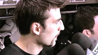 Bruins Patrice Bergeron on Crosbys return [upl. by Suirada341]