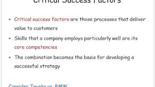 Critical Success Factors [upl. by Rego]