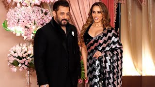 Salman Khan With Girlfriend Lulia Vantur Twinning In Black Arrive Anant amp Radhika Sangeet Ceremony [upl. by Agustin518]