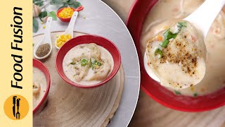 Creamy Chicken amp Dumpling Soup Recipe by Food Fusion [upl. by Odnamla]