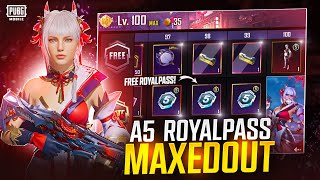 😱NEW A5 ROYAL PASS MAXOUT  FREE 10 ROYAL PASS [upl. by Elyse]