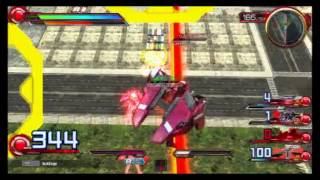 Gundam Extreme VS Full Boost PS3  Throne Drei x Exia VS Reborns x Infinite Justice [upl. by Sang]