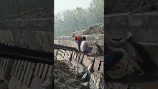 Wing wall today complete funny comedy construction memes shorts shortvideo subscribe [upl. by Uranie652]